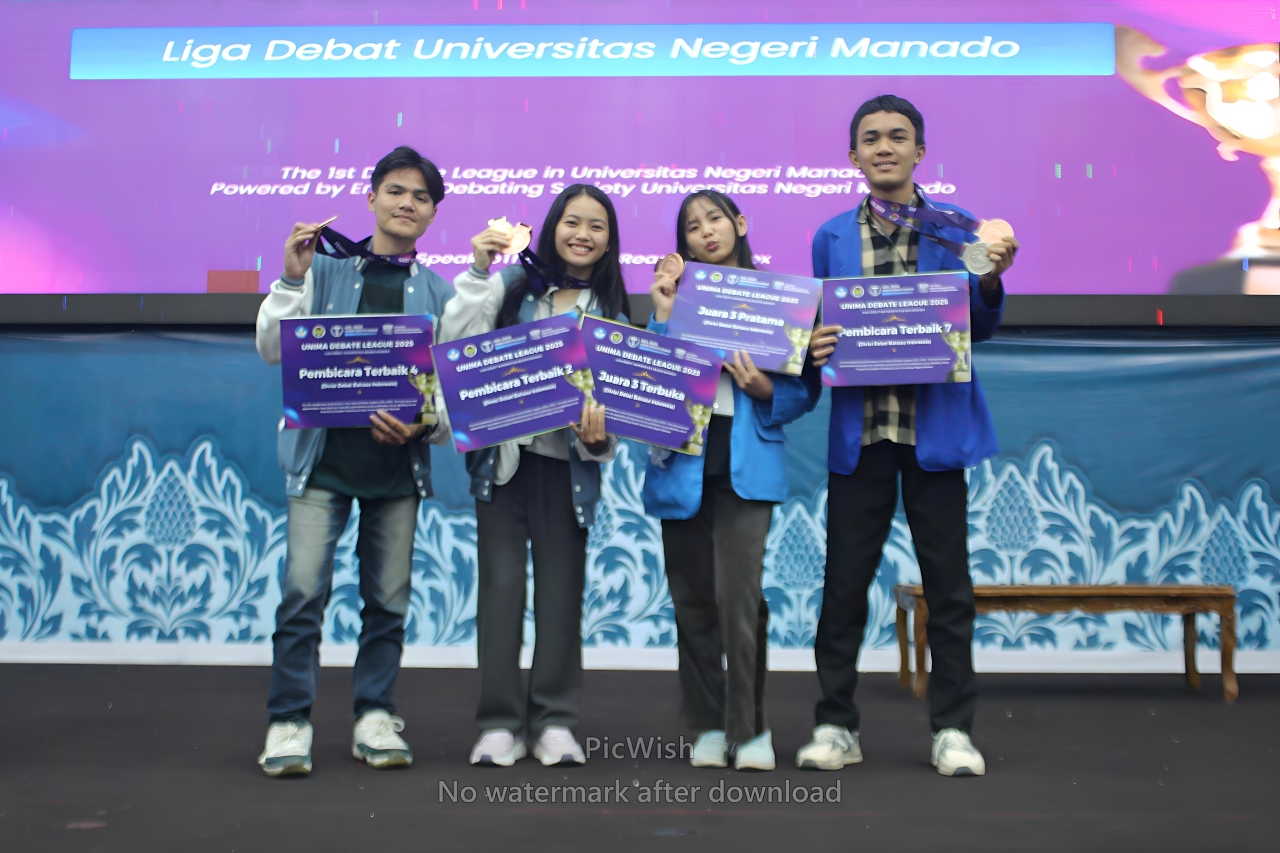 Borong Tiga Podium Sekaligus, PTIK UNIMA Tampil Dominan di Unima Debate League 2025